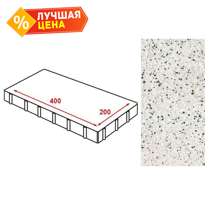 Плита тротуарная Готика Granite FERRO, Покостовский, 400x200x80 мм