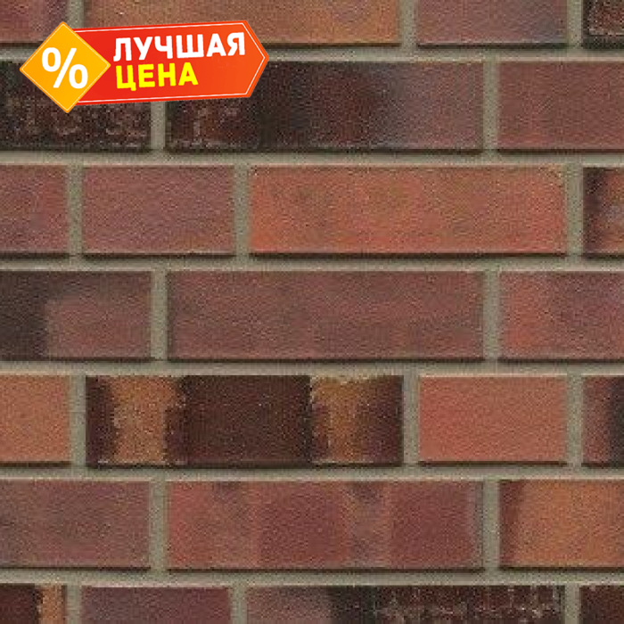 Кирпич клинкерный Muhr 08 KS Lachsrot Kohle Spezial гладкий, 290х90х40 мм