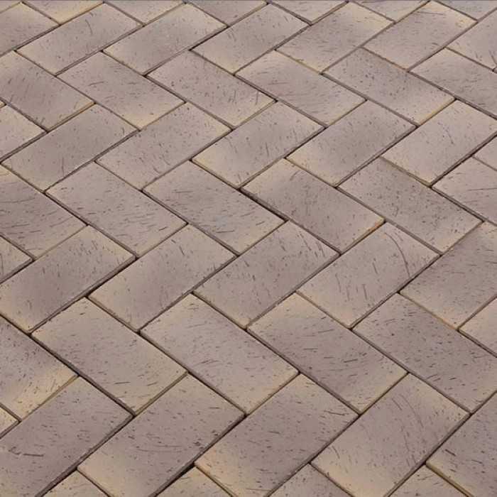 Клинкерная брусчатка Lode Gobi темно-пестрая шероxоватая, 200x100x47 мм